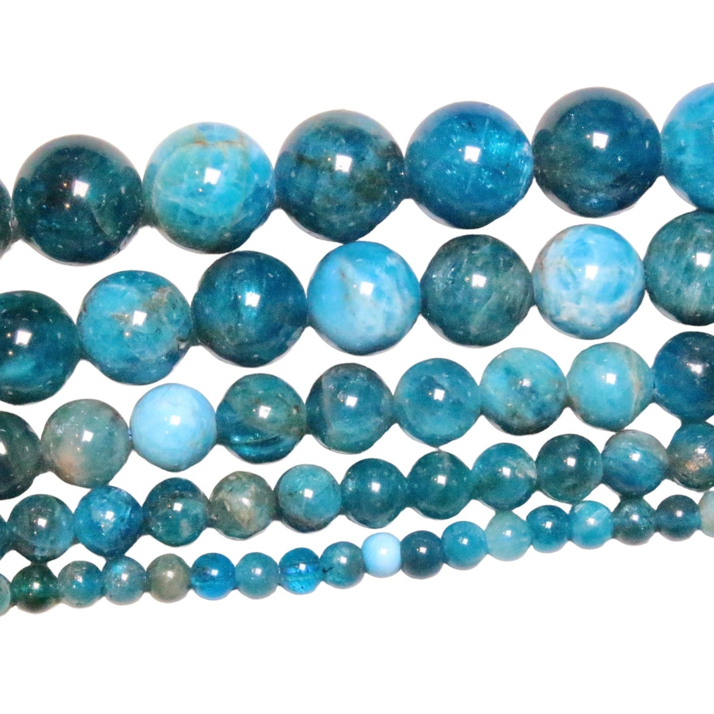 Fil de perle Apatite bleue A - Foliesbijoux