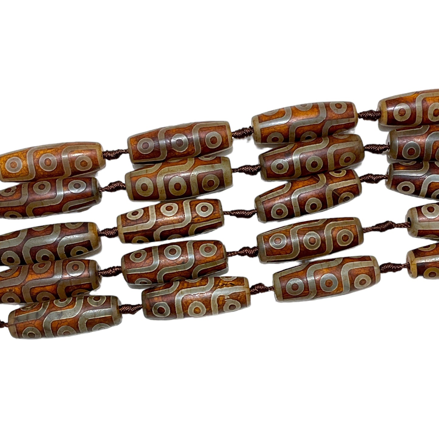 Fil Agate du Tibet 14x40mm - Foliesbijoux