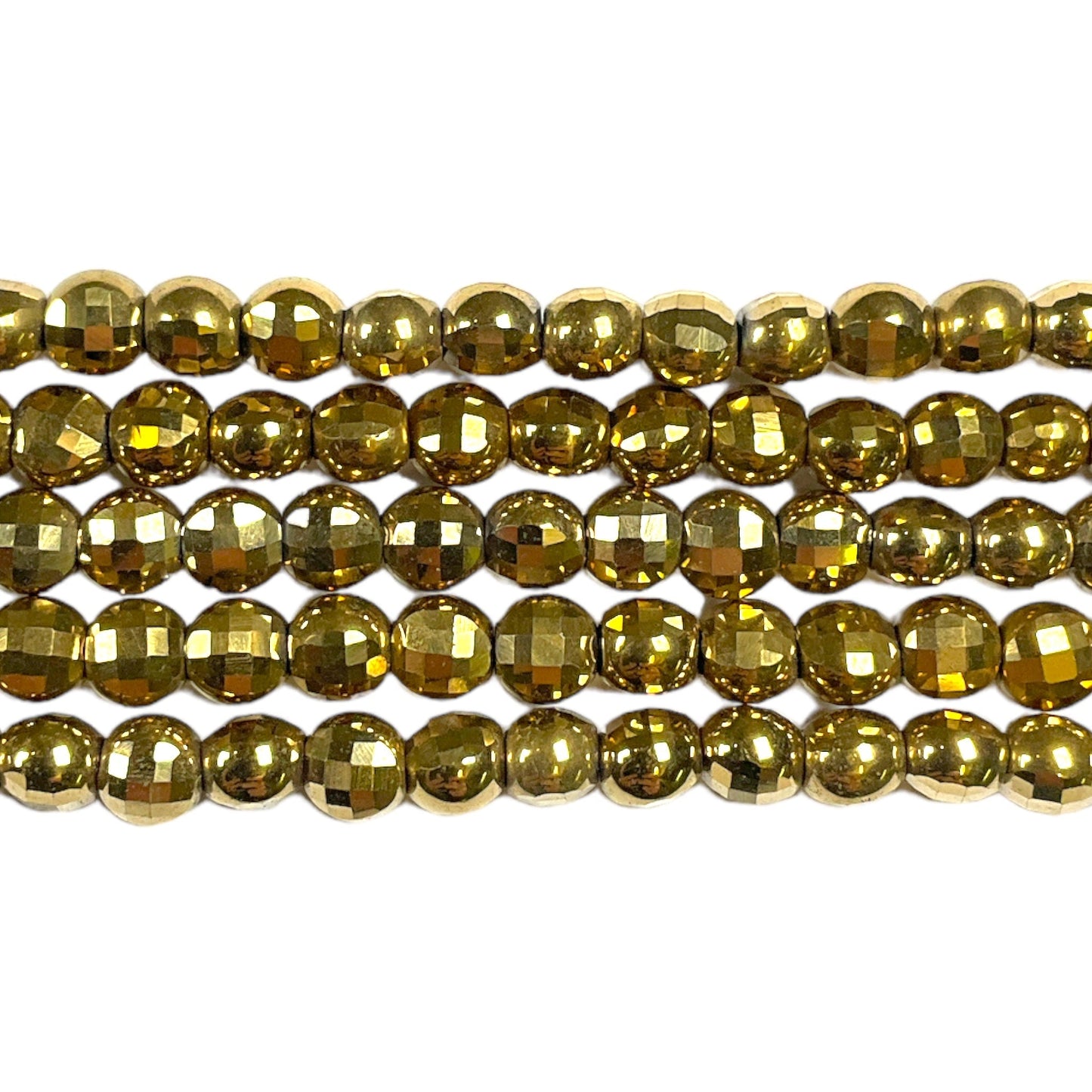 Fil de perle Hématite electroplaquée bronze/doré
HED-92 - Foliesbijoux