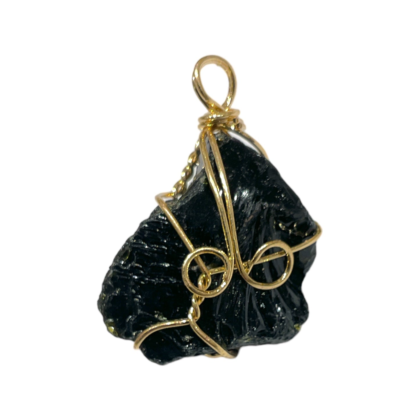 Pendentif Obsidienne noire Brute - Foliesbijoux