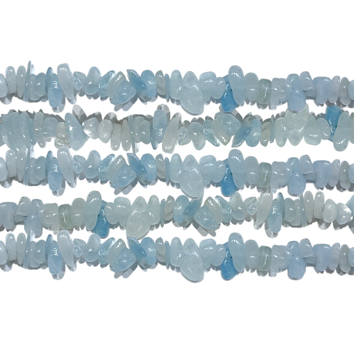 Fil de pierre baroque Aigue marine A - Foliesbijoux