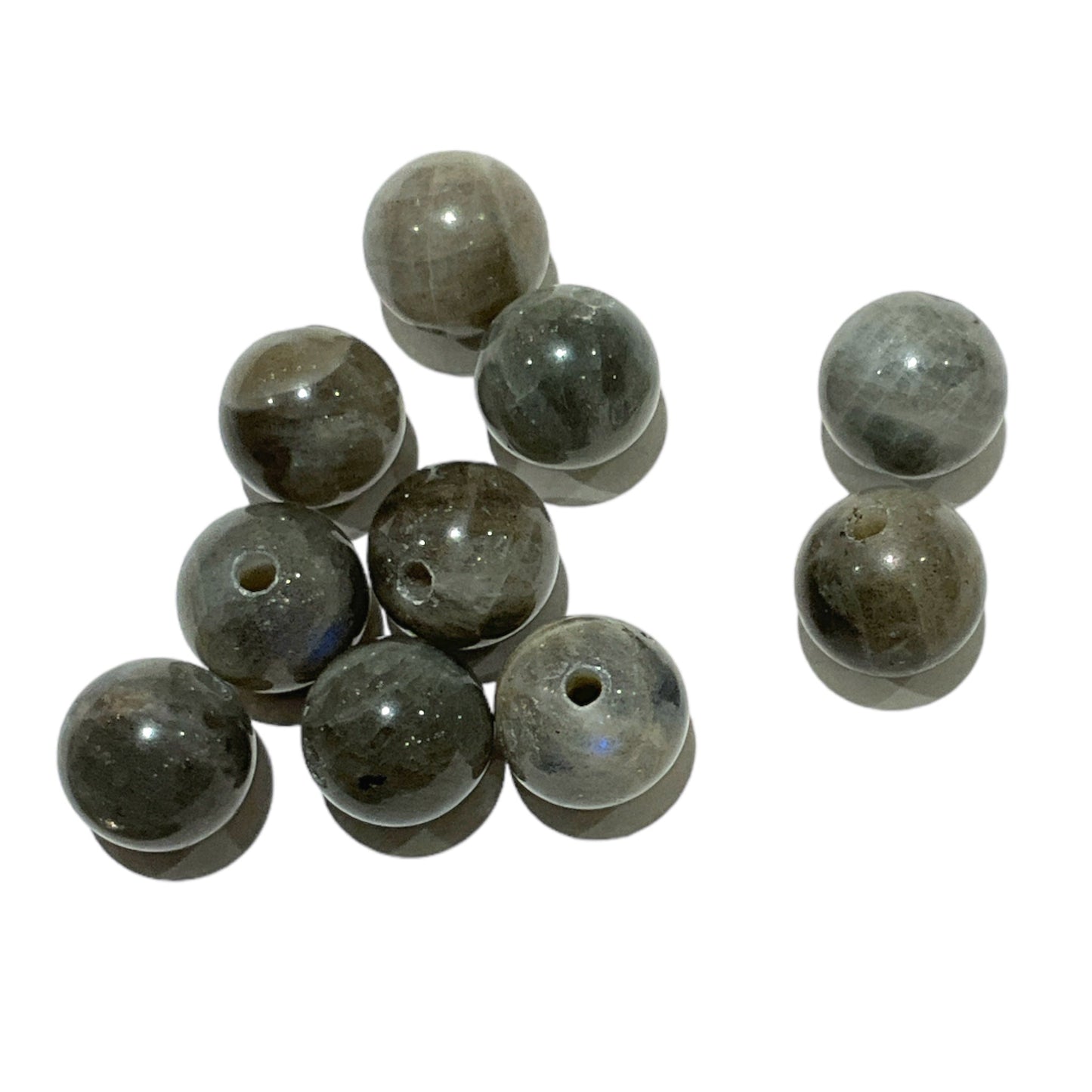 Lot de 10 perles Labradorite – Trou de 1,5 mm - Foliesbijoux