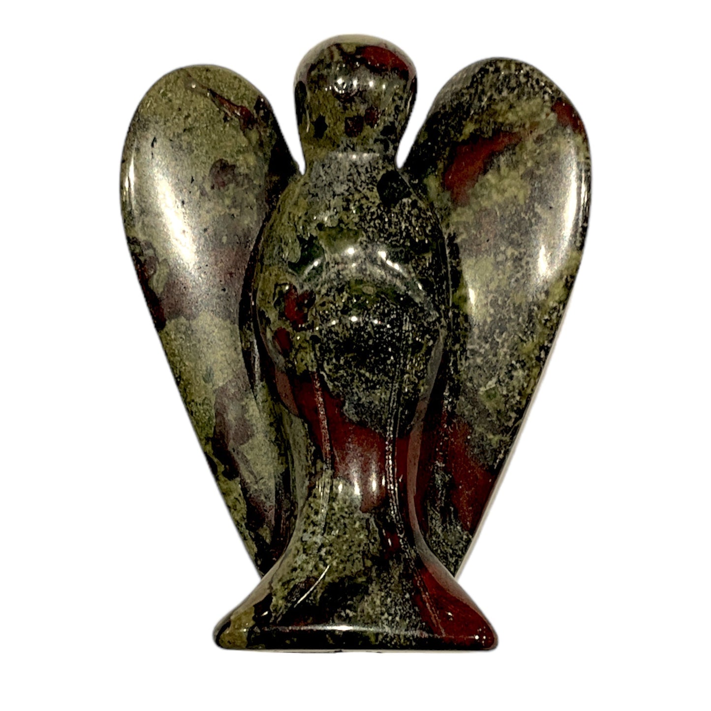 Figurine ange en Jaspe sang de dragon - Foliesbijoux