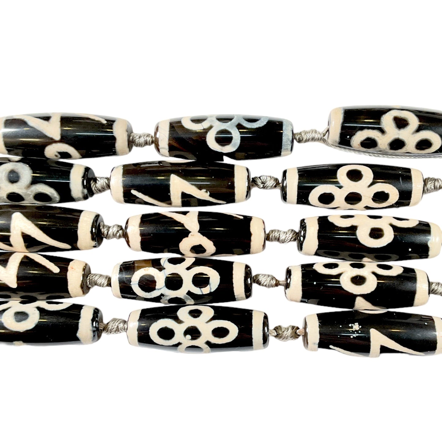 Fil Agate du Tibet Dzi 14 x 40 mm #20 - Foliesbijoux