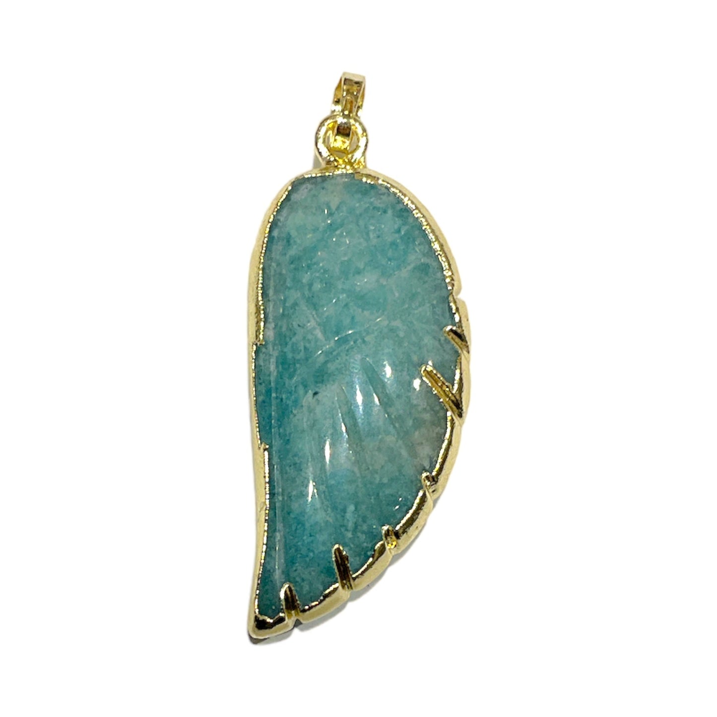 Pendentif en aile Amazonite - Foliesbijoux