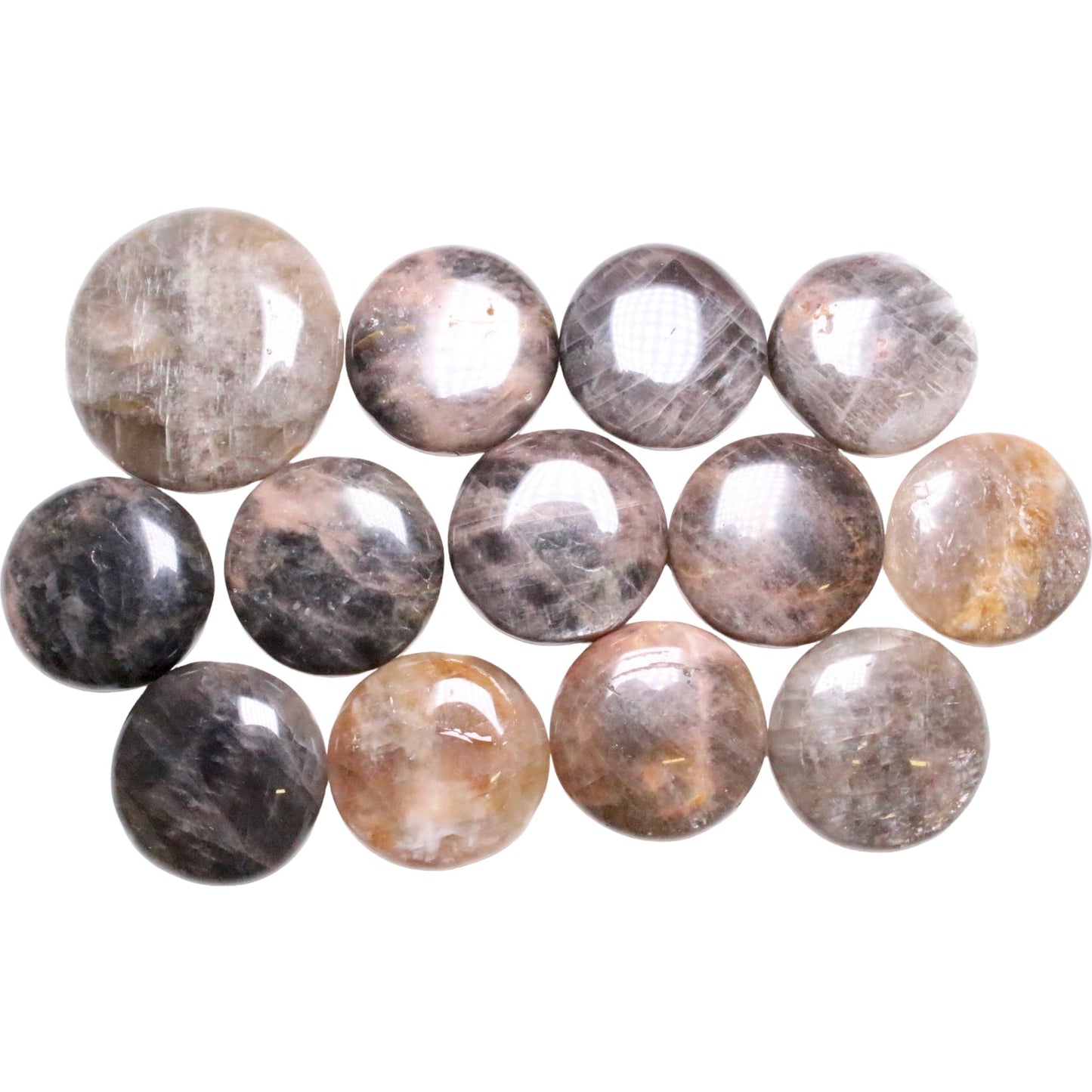 Galet Pierre de lune noire 40mm (Lot de 250g) - Foliesbijoux