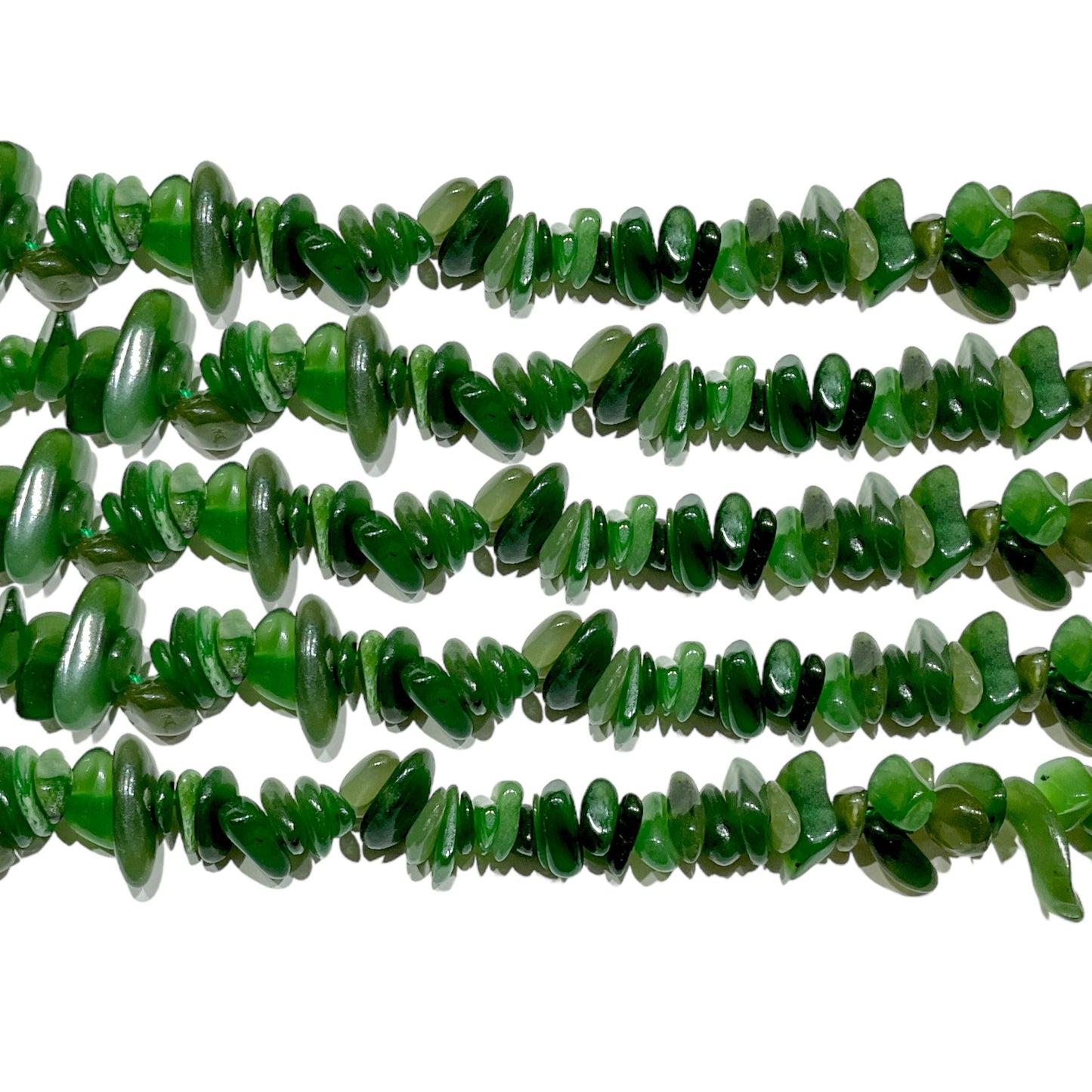 Fil de pierre baroque Jade néphrite A - Foliesbijoux