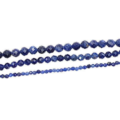 Fil de perles facettées Sodalite AAA