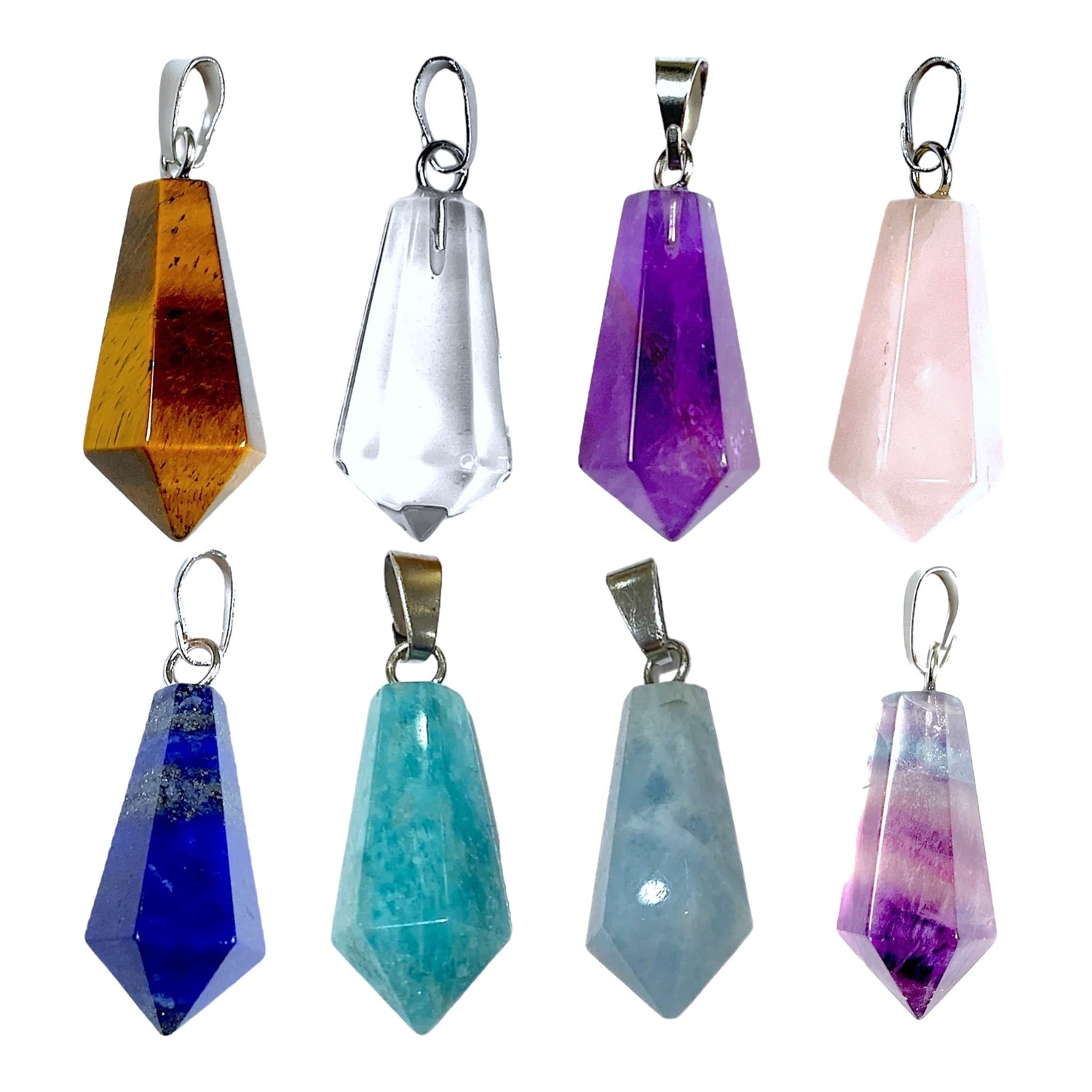 Pendentif en pointe argenté & doré - Foliesbijoux