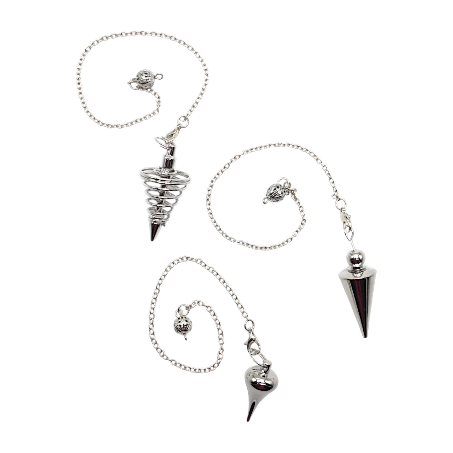 Pendule en laiton argenté (3 formes disponible)