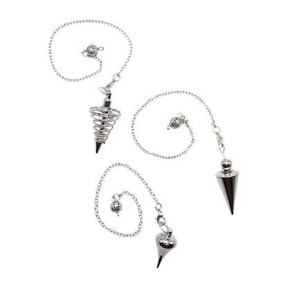 Pendule en laiton argenté (3 formes disponible)