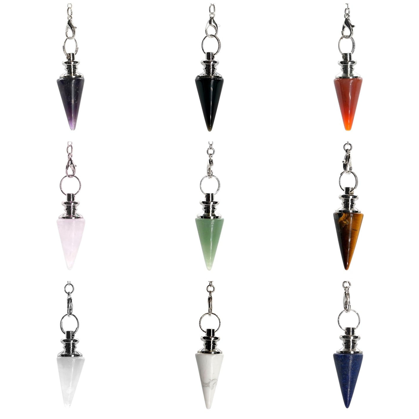 Pendule forme petit cone (11 pierres disponible)