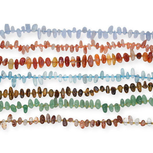 Fil de perles forme libre 6x14 mm (7 pierres disponible)