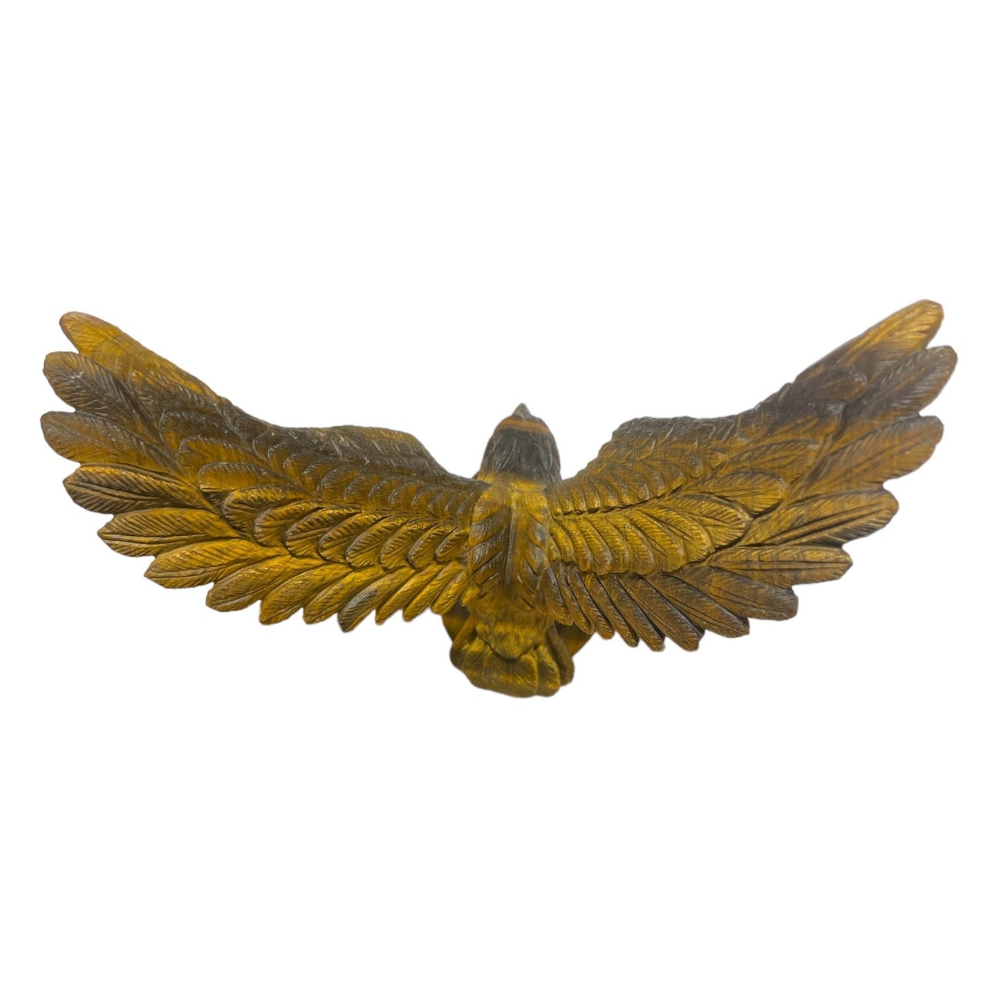 Figurine Aigle qui s’envole en Oeil de tigre - modele unique