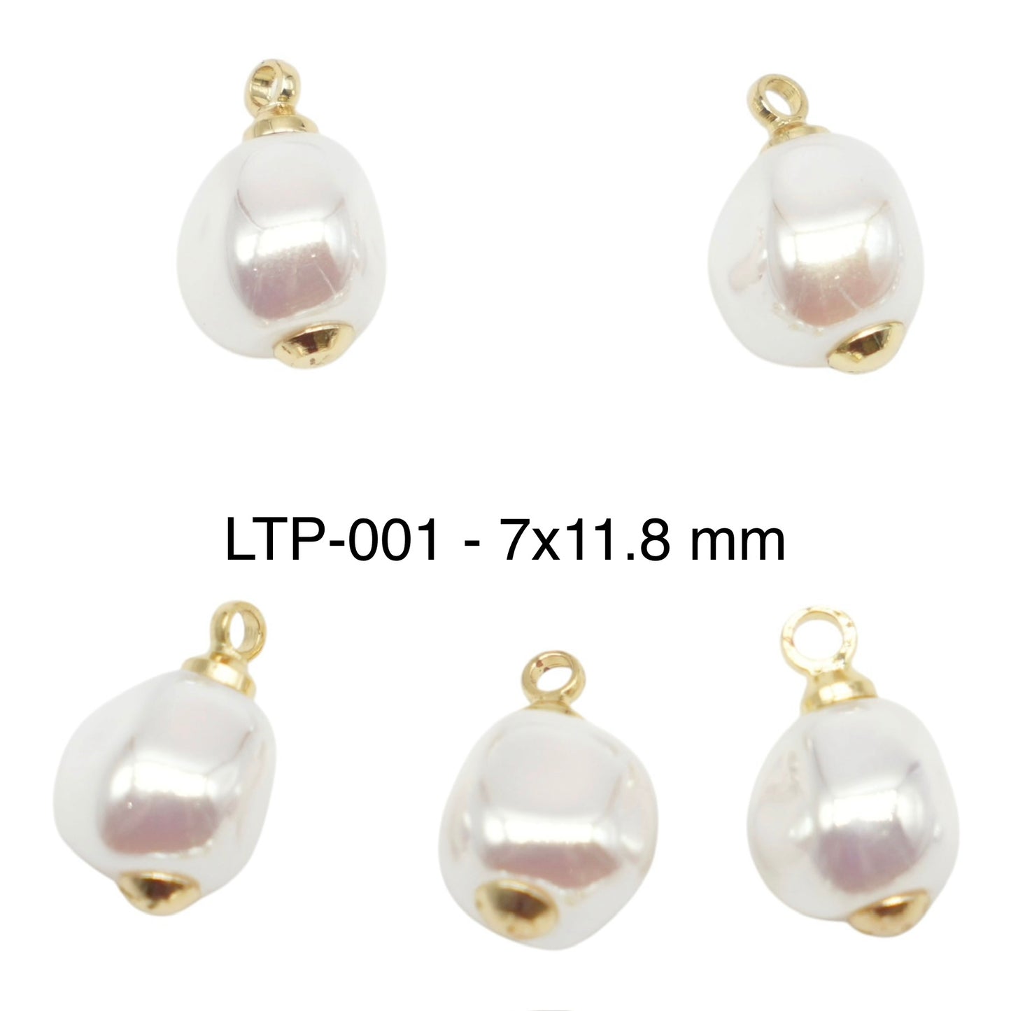 5 Gold-Plated Stainless Steel Charms/Pendants (6 models available)