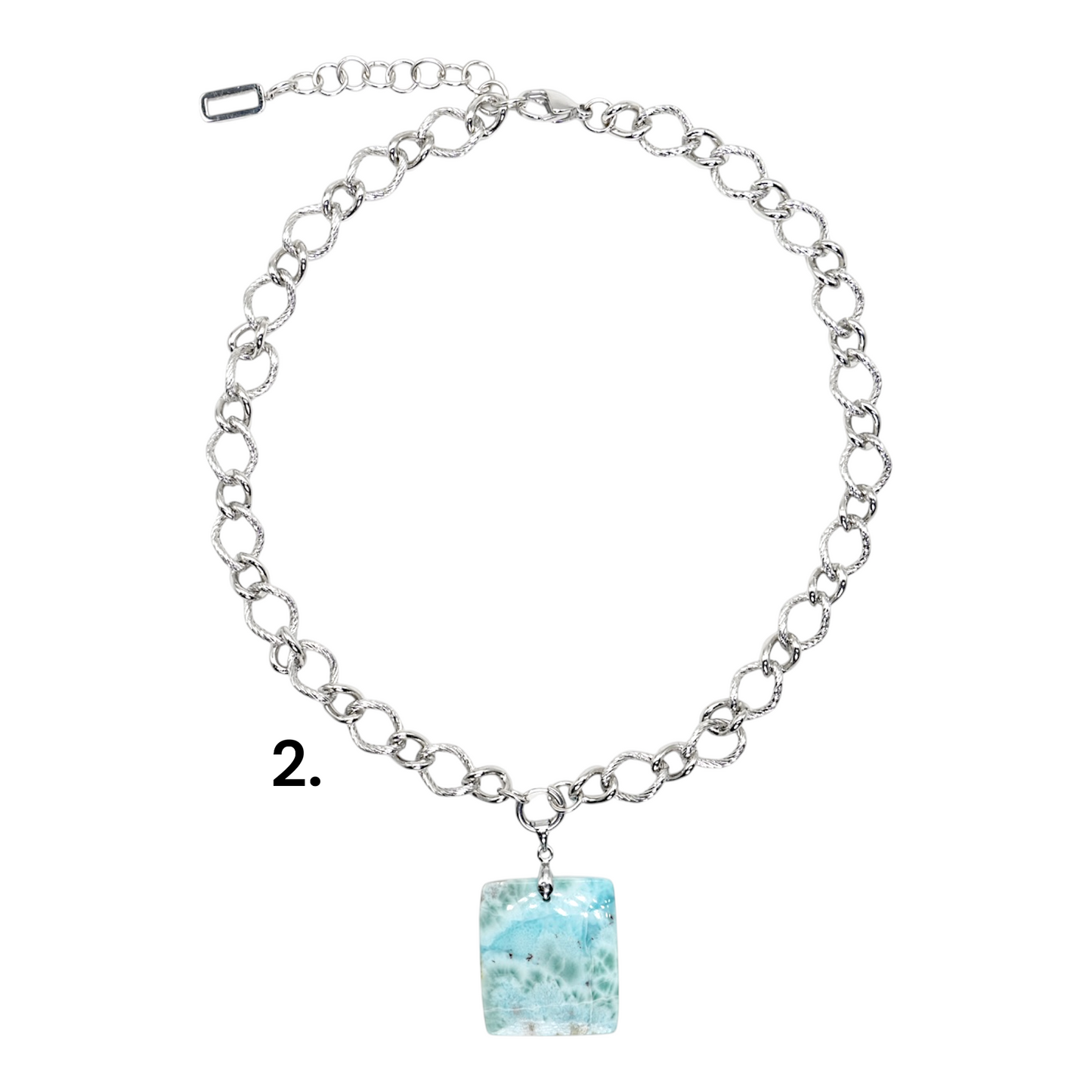Chaîne de collier en acier inoxydable argenté personnalisable CHA (3 références) (pendentif mousquetons et anneaux connecteurs non inclus)