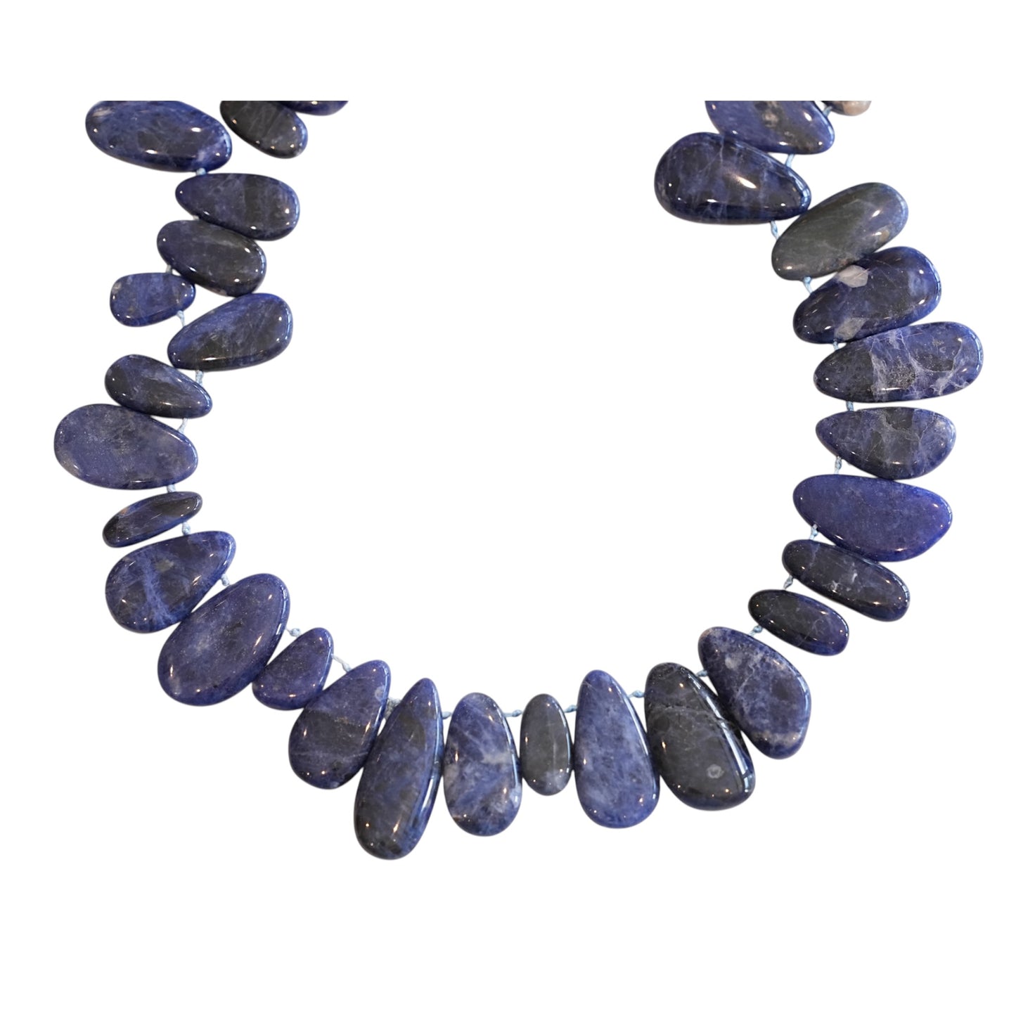 Fil de perle forme libre Sodalite 17x32 mm (référence 115)