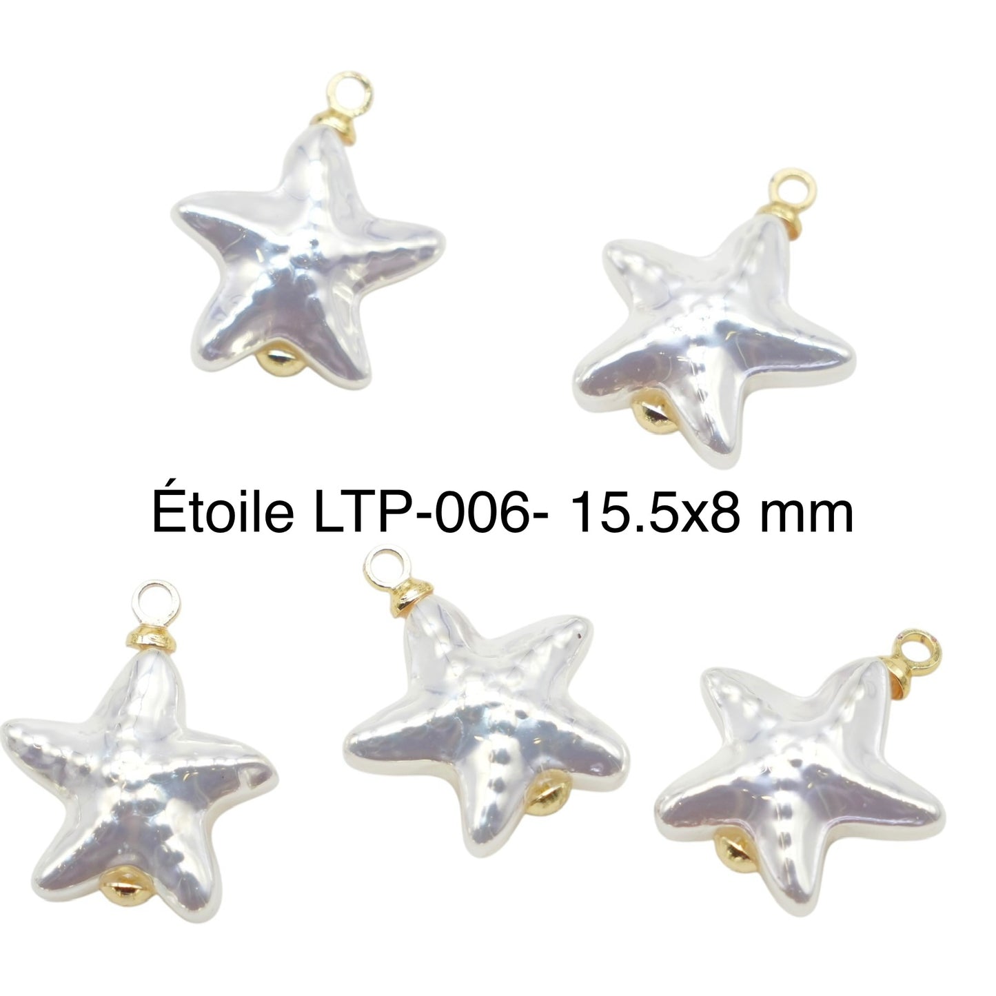 5 Gold-Plated Stainless Steel Charms/Pendants (6 models available)
