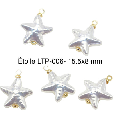 5 Gold-Plated Stainless Steel Charms/Pendants (6 models available)
