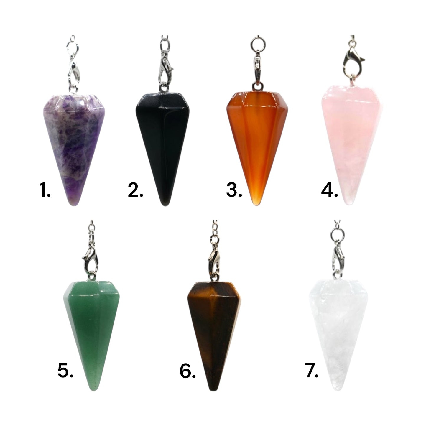 Pendule forme grand cone (8 pierres disponible)