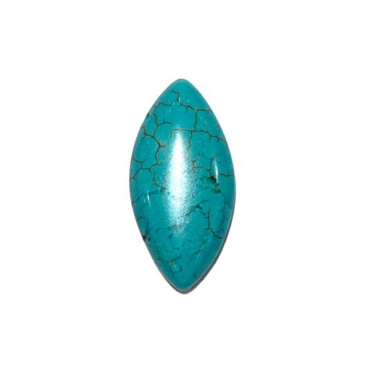 Pendentif en Howlite turquoise percé sur le côté