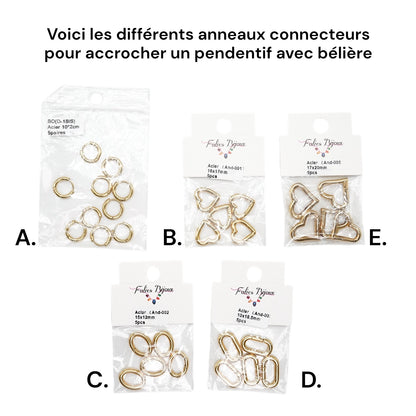 Chaîne de collier en acier inoxydable dorée personnalisable (référence CHD-13) (pendentif mousquetons et anneaux connecteurs non inclus)