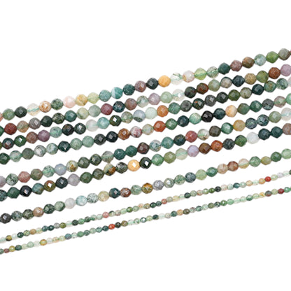 Fil de perles facettées Agate mousse A