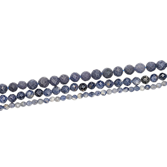 Fil Saphir en perle facetté