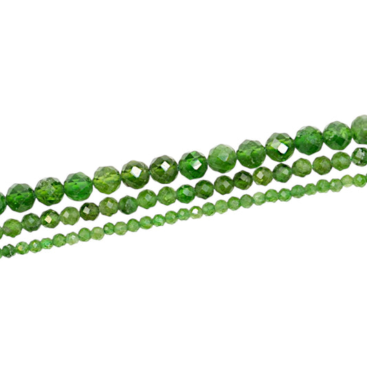 Fil de perles facettées Diopside