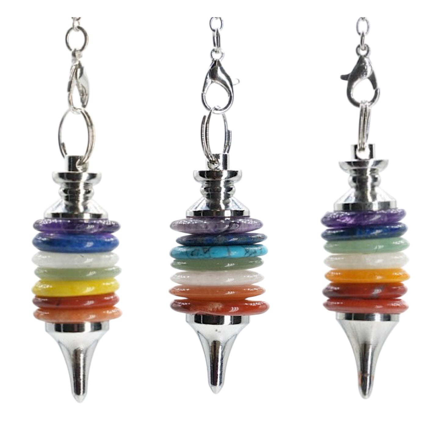 Pendule Donut rondelle 7 Chakras (choix aléatoire)