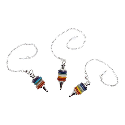 Pendule Donut rondelle 7 Chakras (choix aléatoire)