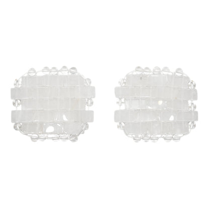 Un lot de 2 Patchs pour les yeux en Cristal de roche 6x6,5 cm