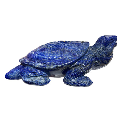 Figurine Tortue en Lapis-lazuli pièce unique numéro TL1