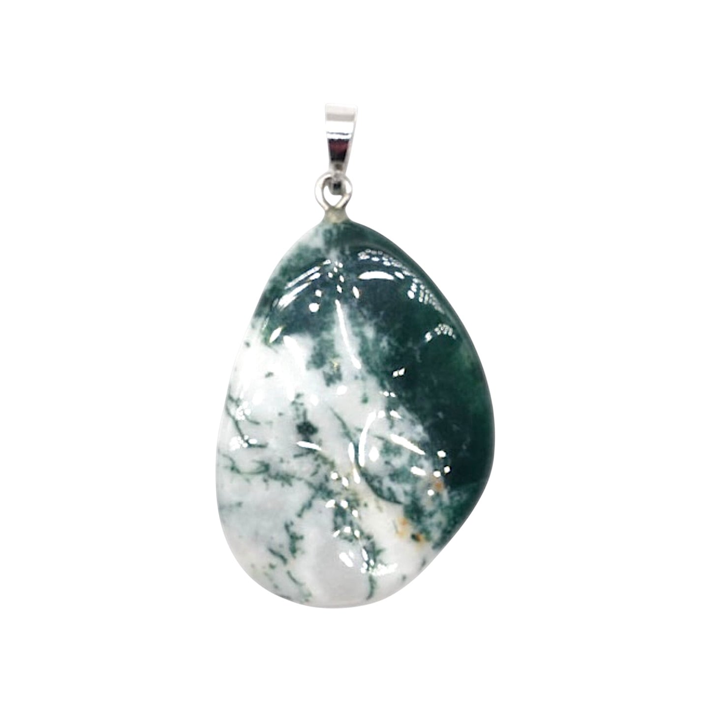 Free-form pendant 28x36x9 mm (11 stones available) (gold or silver bail included)