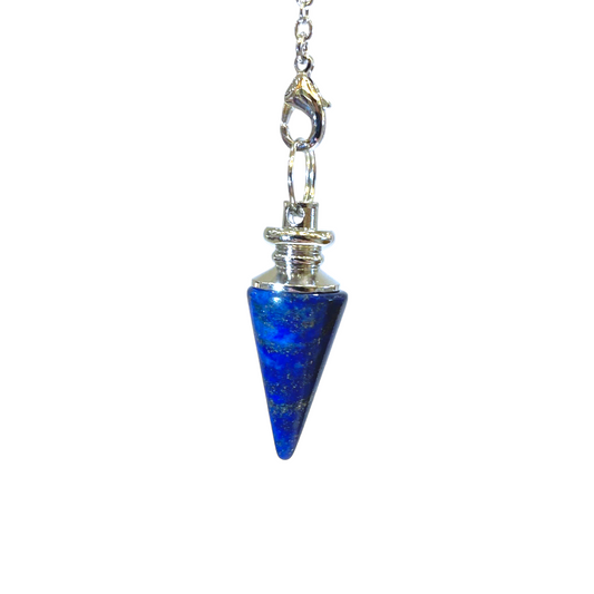 Pendule petit cône Lapis Lazuli teinté