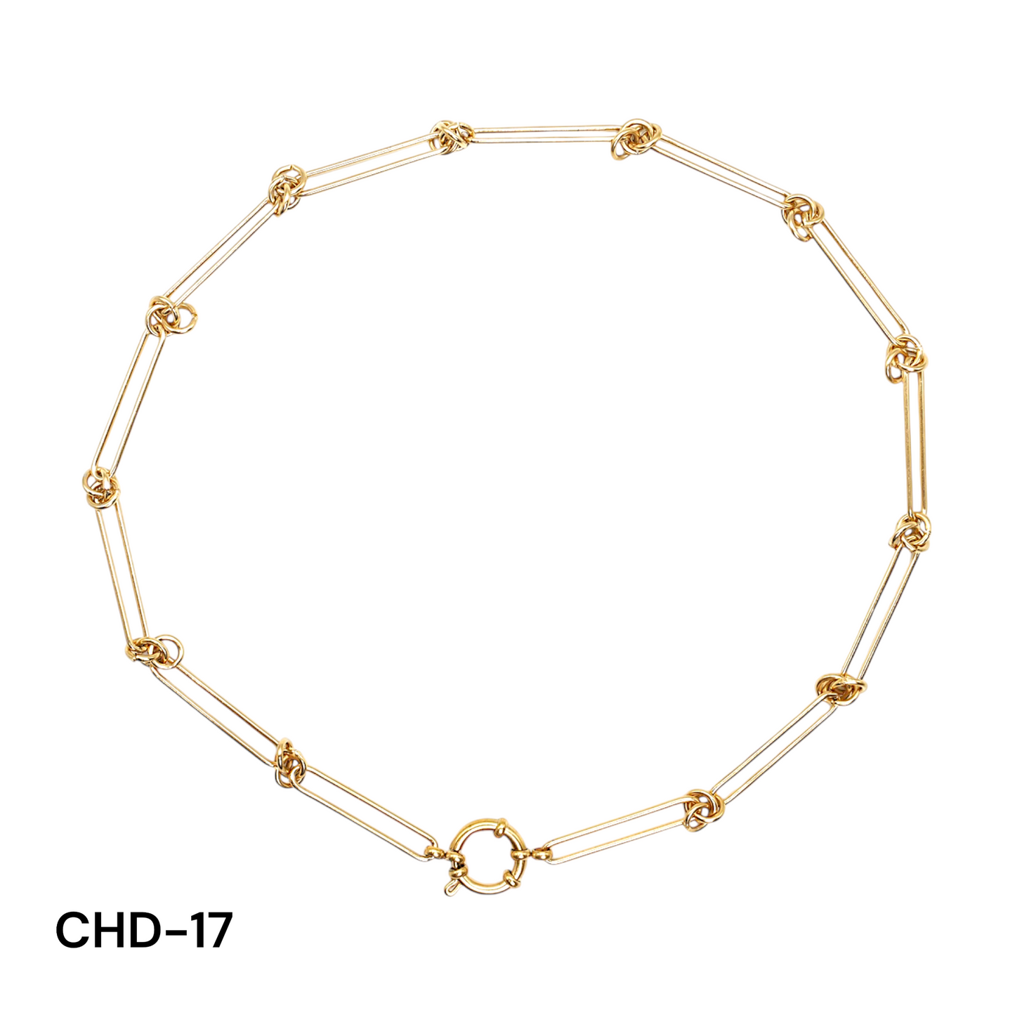 Chaîne de collier fermoir boué en acier inoxydable doré référence CHD (8 modèles disponible)