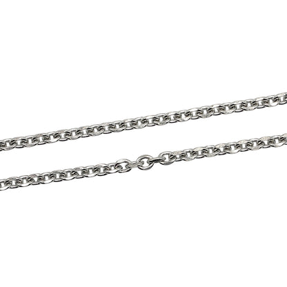 Lot de 10 chaînes en acier inoxydable argenté 65 cm modèle 28 — Taille du maillon 0.4 cm