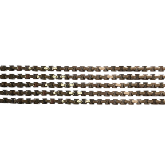 Fil de perle Hématite electroplaquée doré/bronze HED-211 4 mm