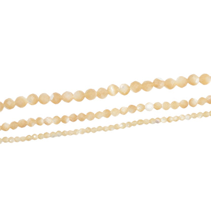 Fil nacre dorée en perle facetté