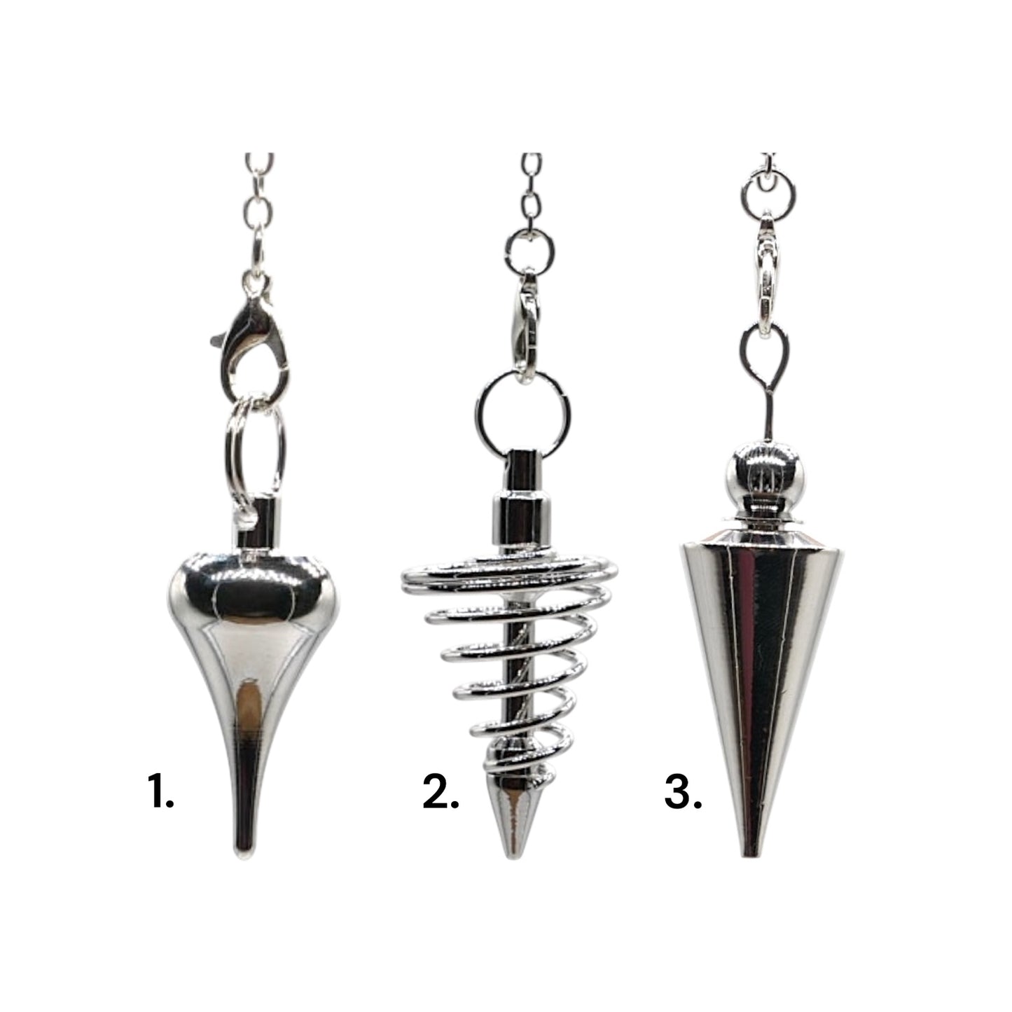 Pendule en laiton argenté (3 formes disponible)