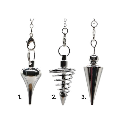 Pendule en laiton argenté (3 formes disponible)