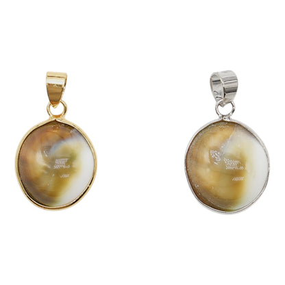 Œil de sainte Lucie 1.5x2 cm – Monture dorée ou argentée