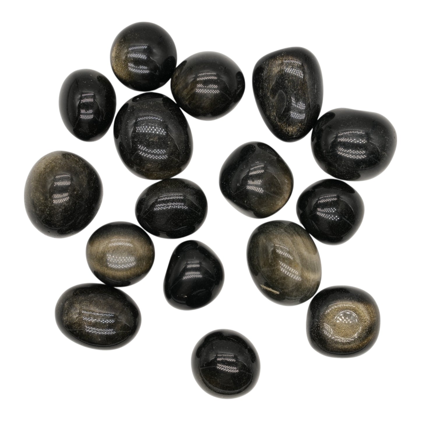 Pierre roulée en Obsidienne dorée