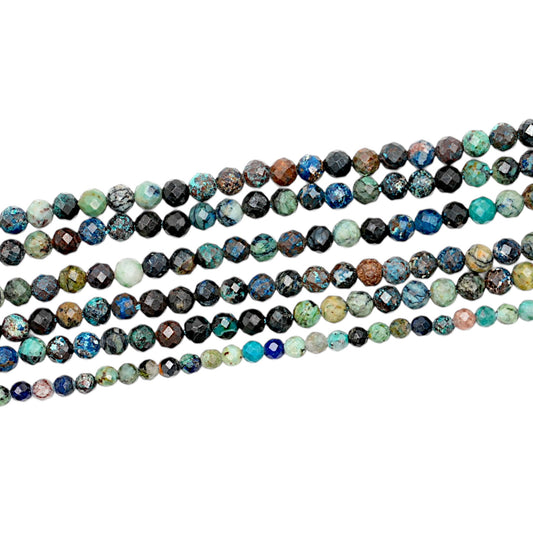 Strand of faceted Chrysocolla beads
