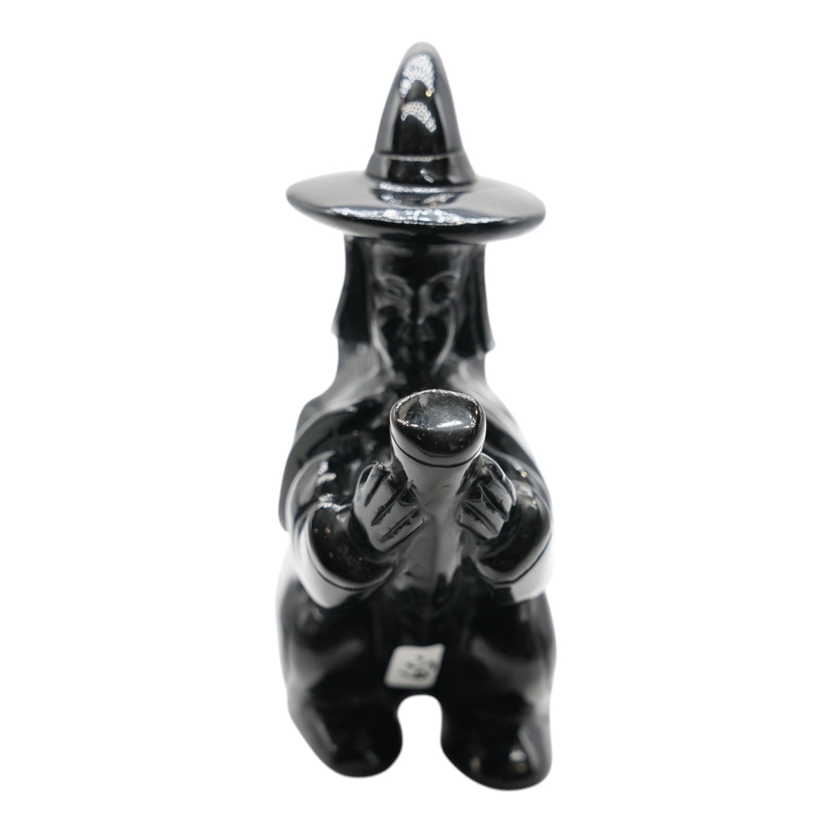 Figurine Sorciere en obsidienne noire 16x15.5 cm