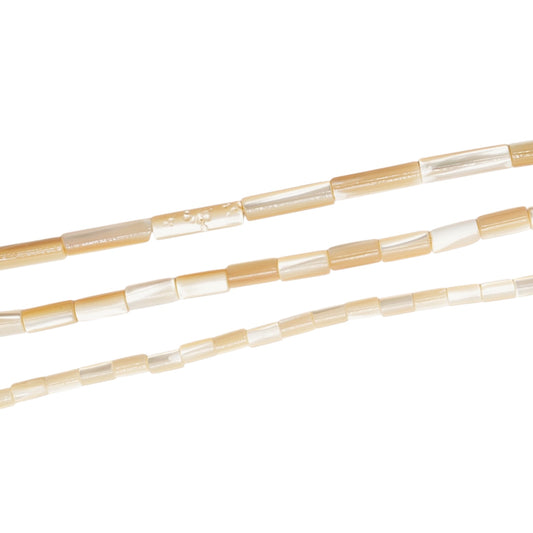 Fil de nacre dorée forme tube (3 tailles disponible)