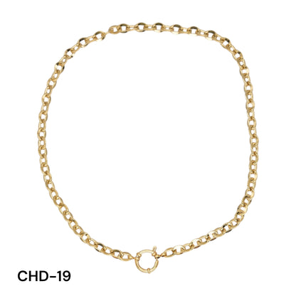 Chaîne de collier fermoir boué en acier inoxydable doré référence CHD (8 modèles disponible)