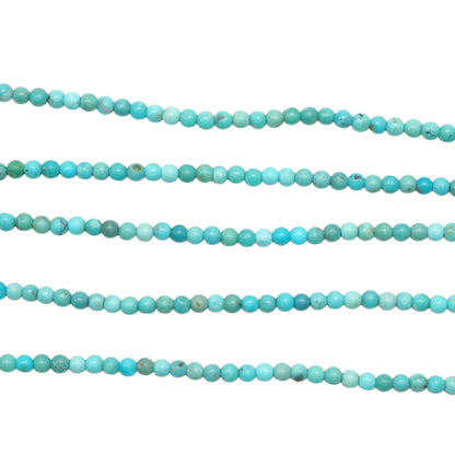 Fil de perle turquoise verte 2 mm