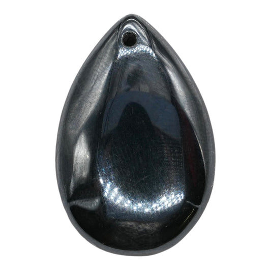 Pendentif Terahertz forme goutte percé devant