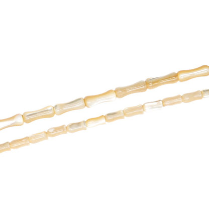 Fil de nacre dorée forme os (2 tailles disponible)